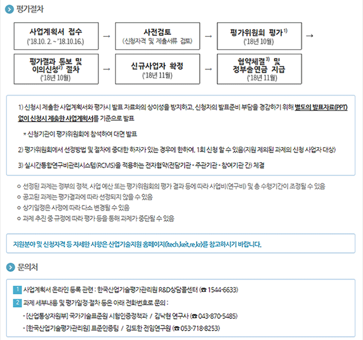 2018년도 시험인증 서비스산업화 지원사업 신규지원 대상과제 공고